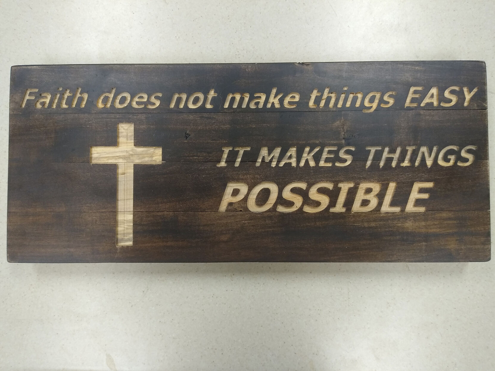 Donated decorative sign for Sioux Center Health